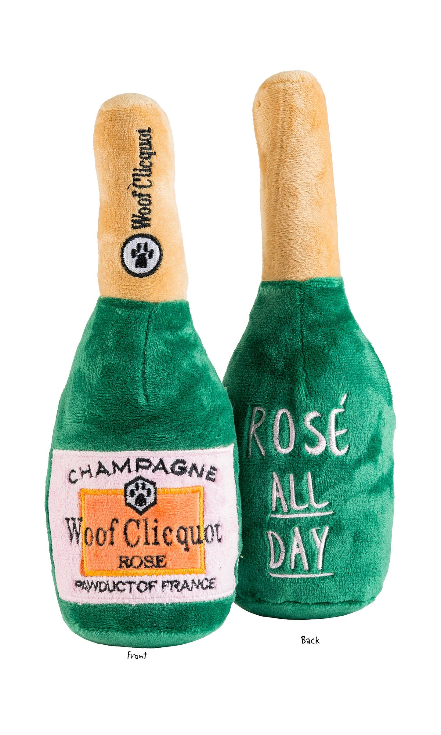 Woof Clicquot Rose Champagne Dog Toy