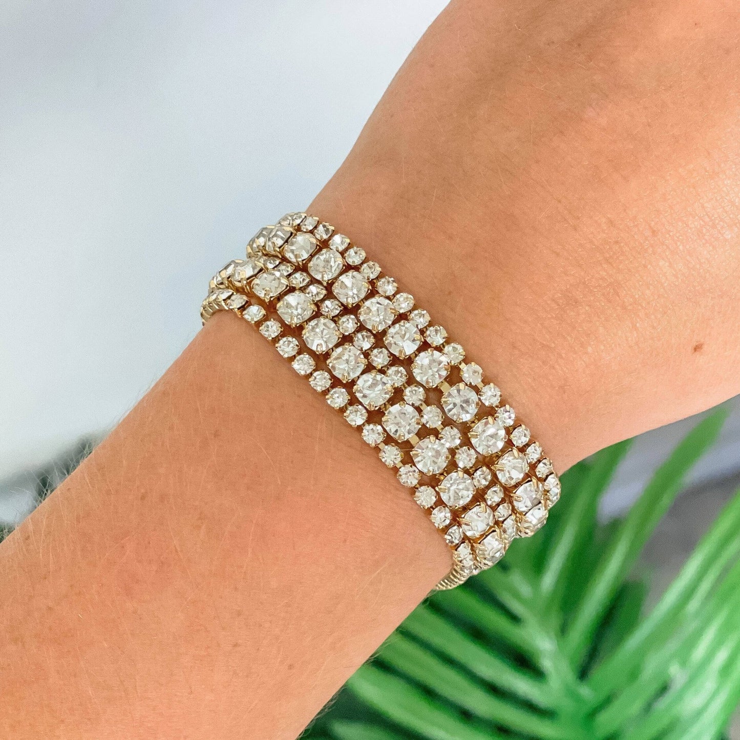 Rhinestone Magnetic Bracelet Stack
