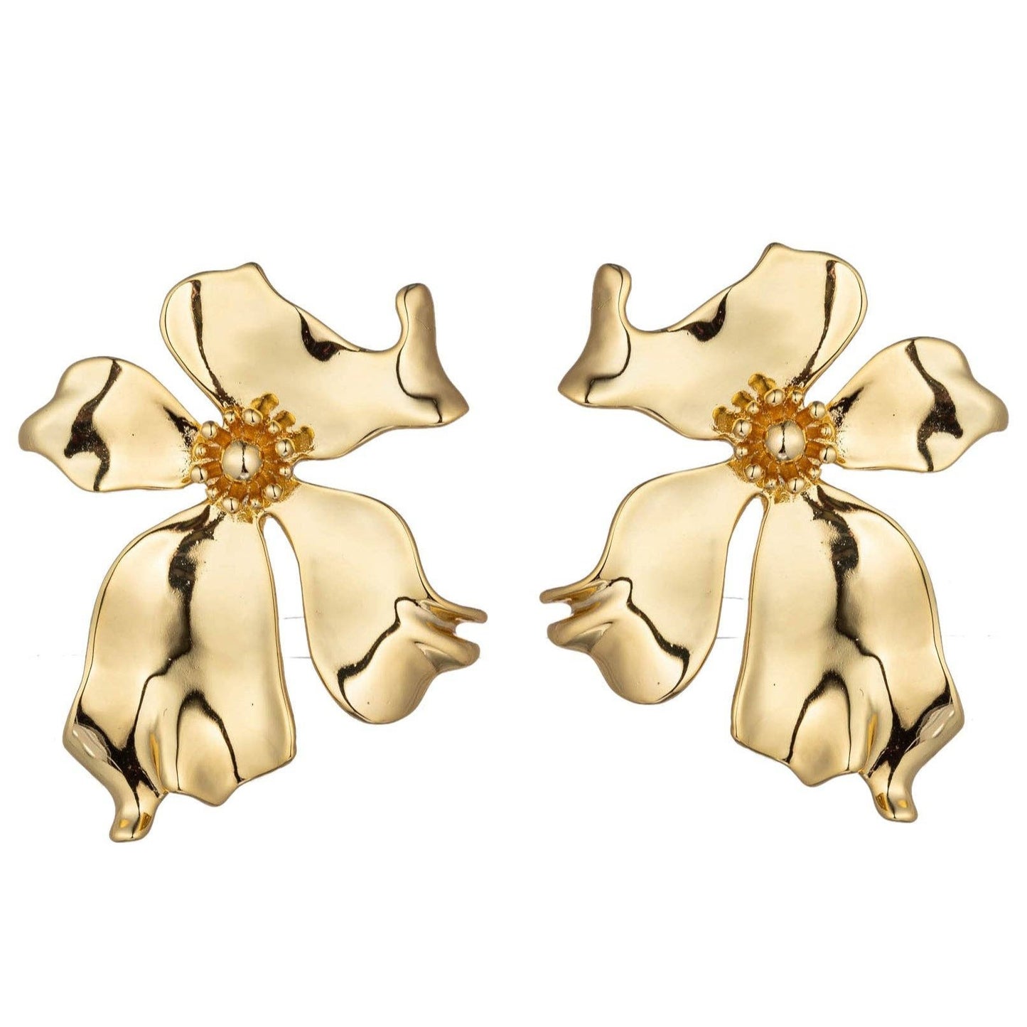 Gold Flower Earrings