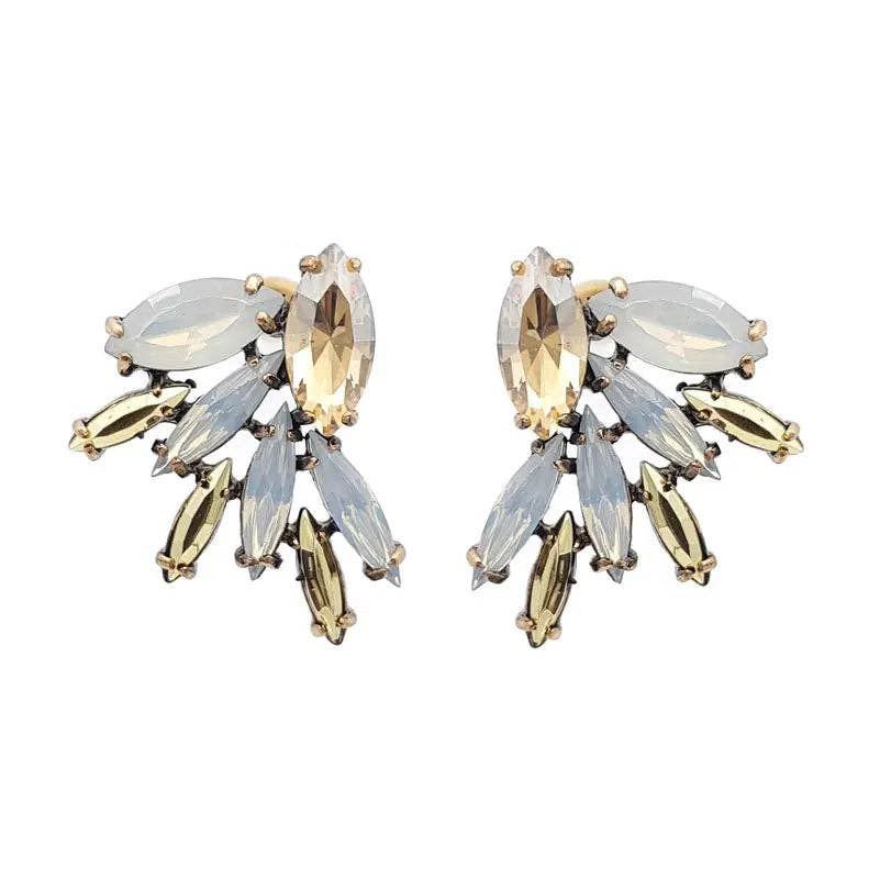 Regal Rhinestone Stud Earrings