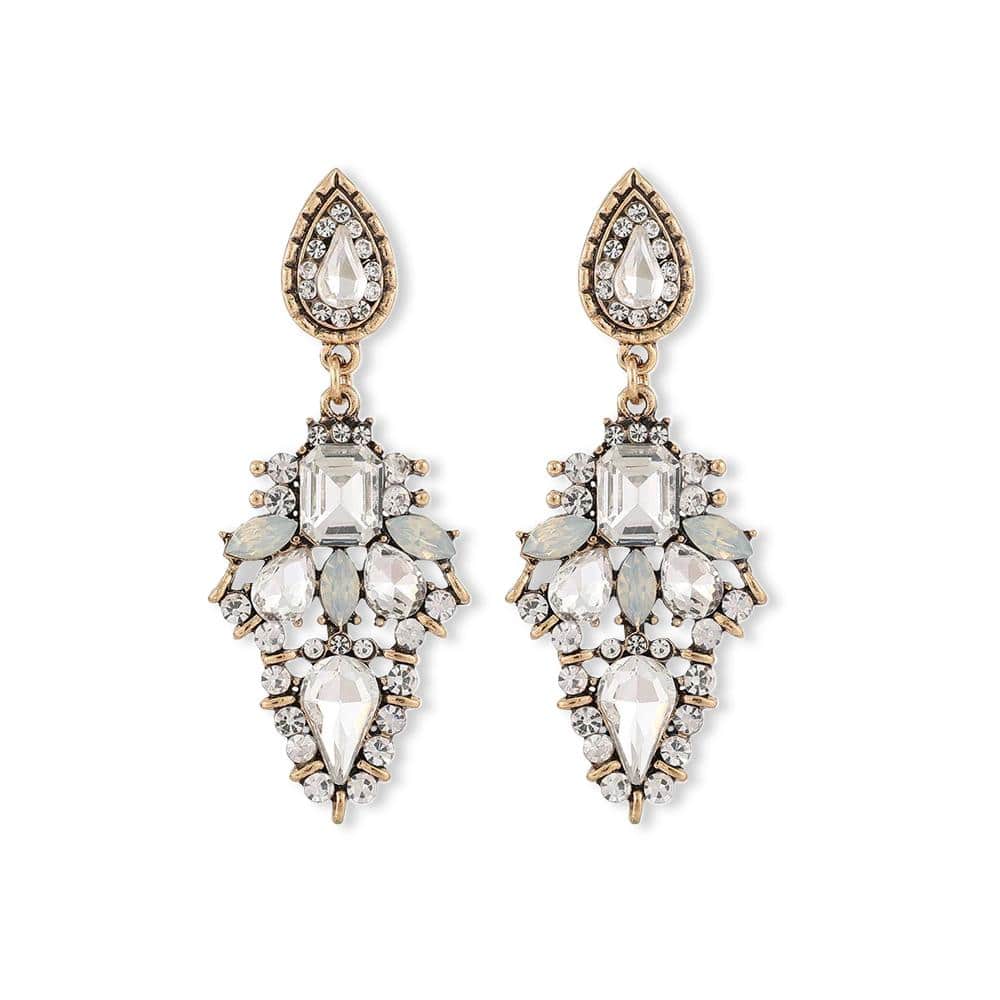 Opulent Glow Rhinestone Drop Earrings