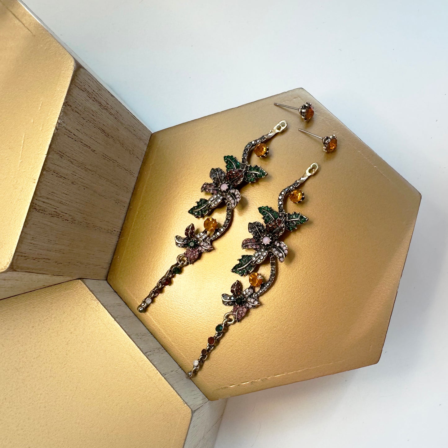 Floral Crystal Earrings