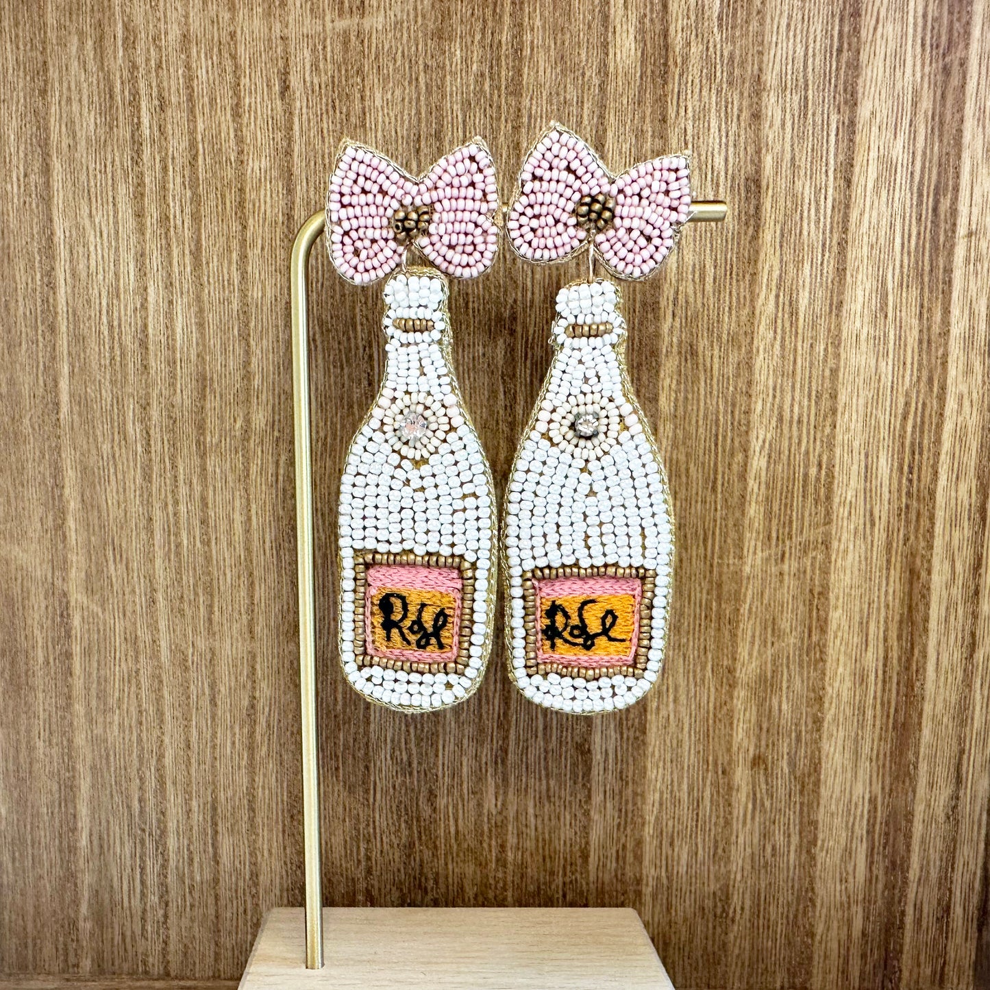 Rose Beaded Earrings