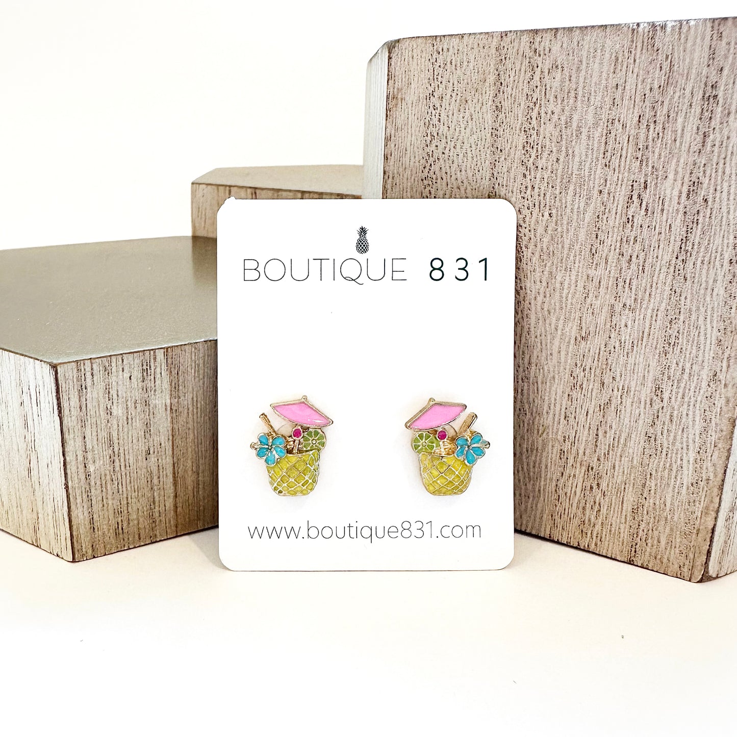 Pineapple Drink Earrings