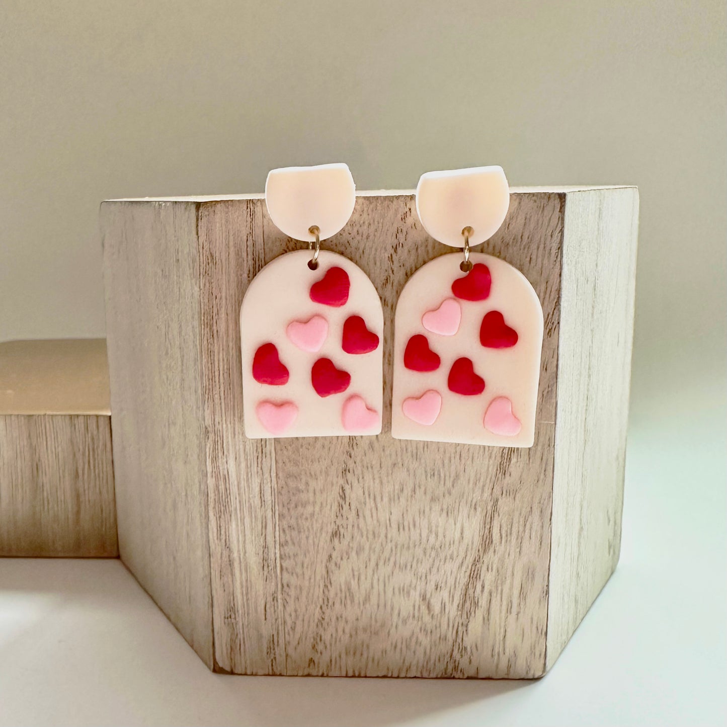 Heart Clay Earrings