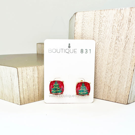 Christmas Tree Stud Earrings