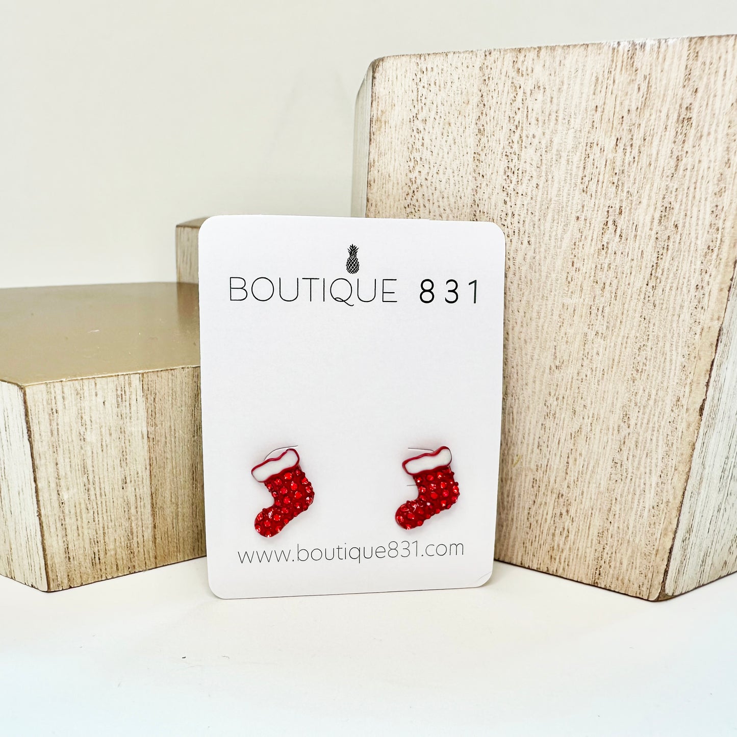 Red Stocking Earrings