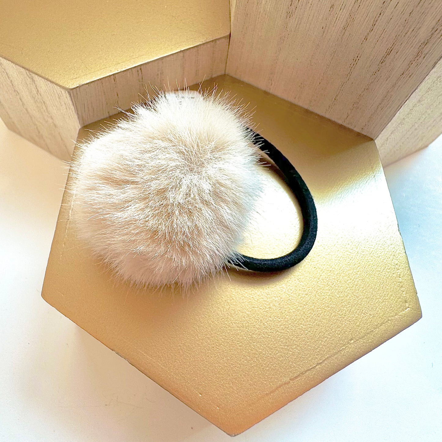 Fur Pom Pom Hair Tie