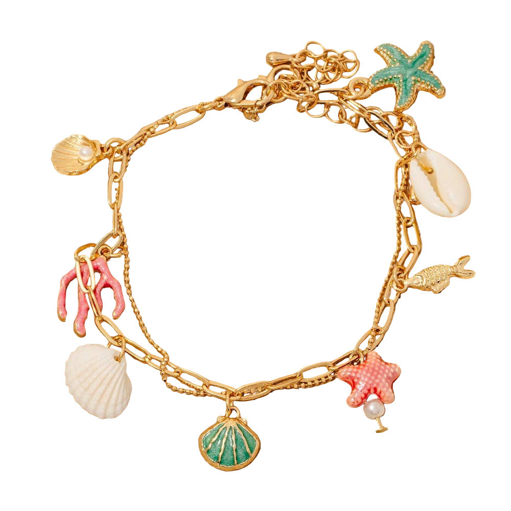 Mixed Sea Life Charm Bracelet