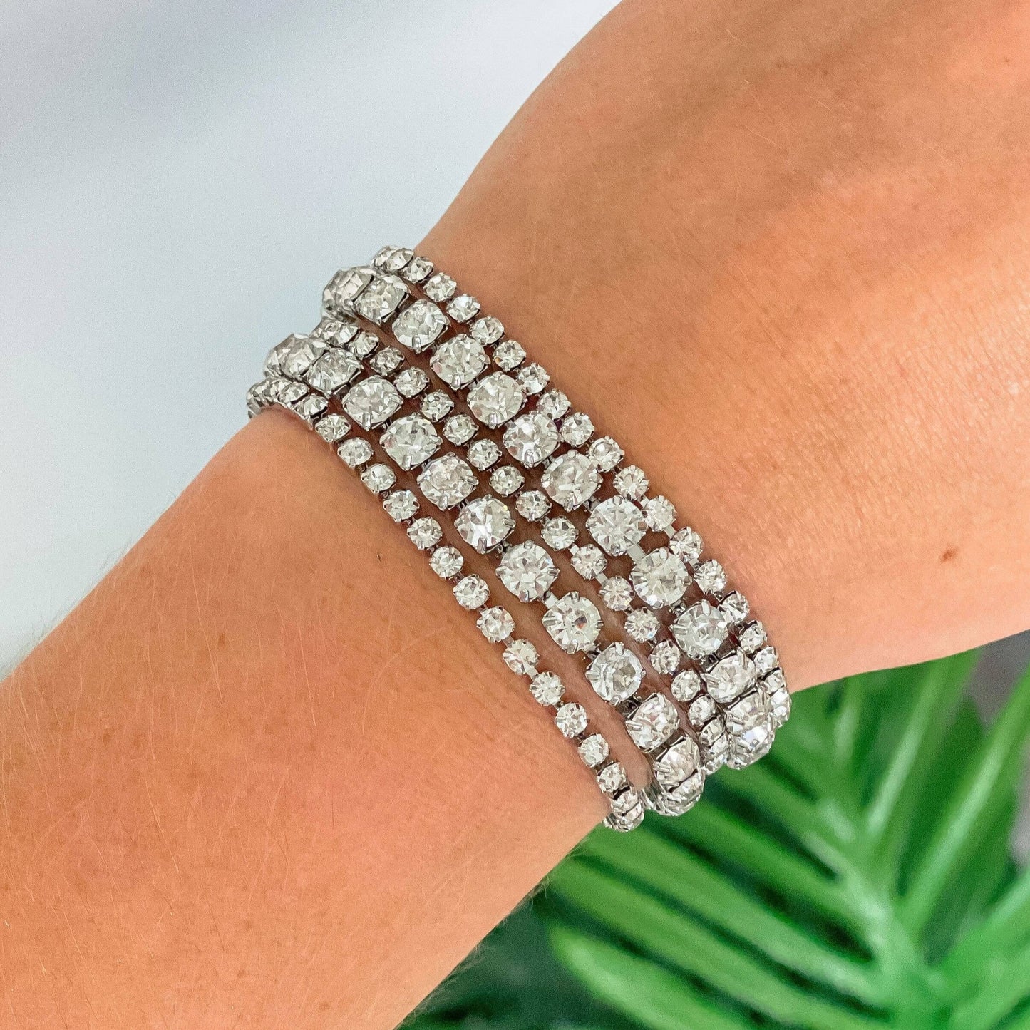 Rhinestone Magnetic Bracelet Stack