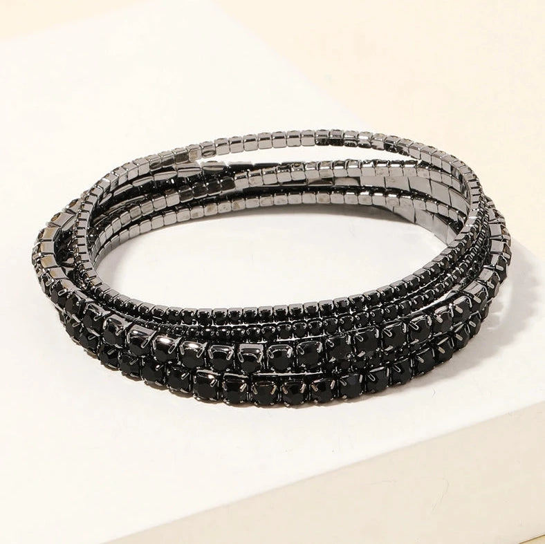 Rhinestone Bracelet Set