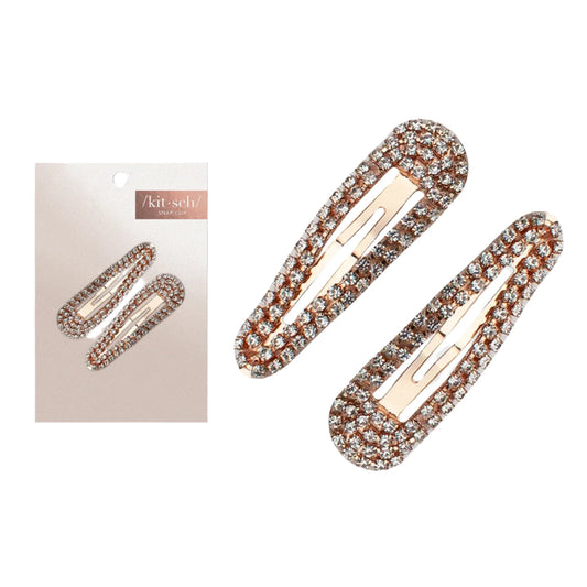 Mini Rhinestone Snap Clip