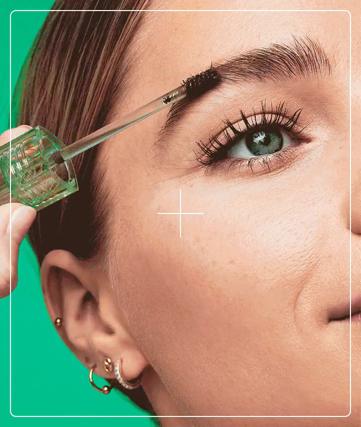 photo of woman applying brow filler