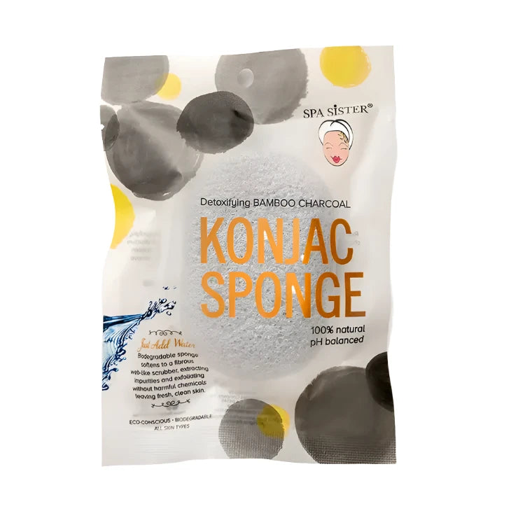 konjac sponge in charcoal