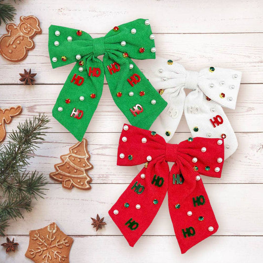Christmas Bow Barrette