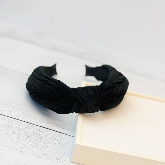 Velvet Top Knot Headband