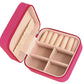 Pink jewelry box with compartments 