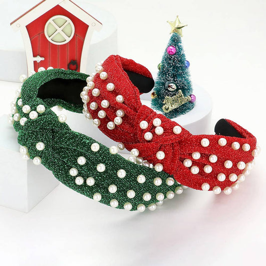 Holiday Pearl Headband