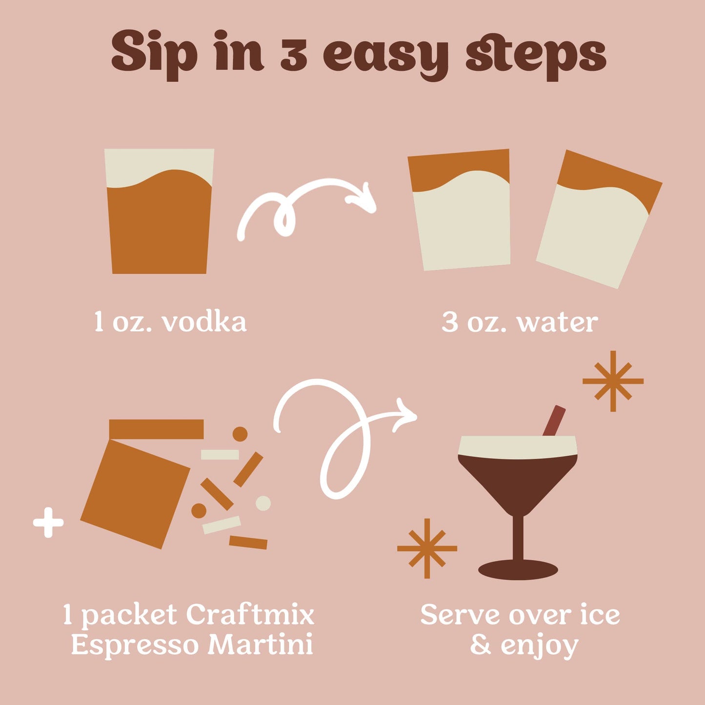 Espresso Martini Cocktail Mixer  - 6 Individual Servings