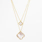 Double Quatrefoil Pendant Necklace