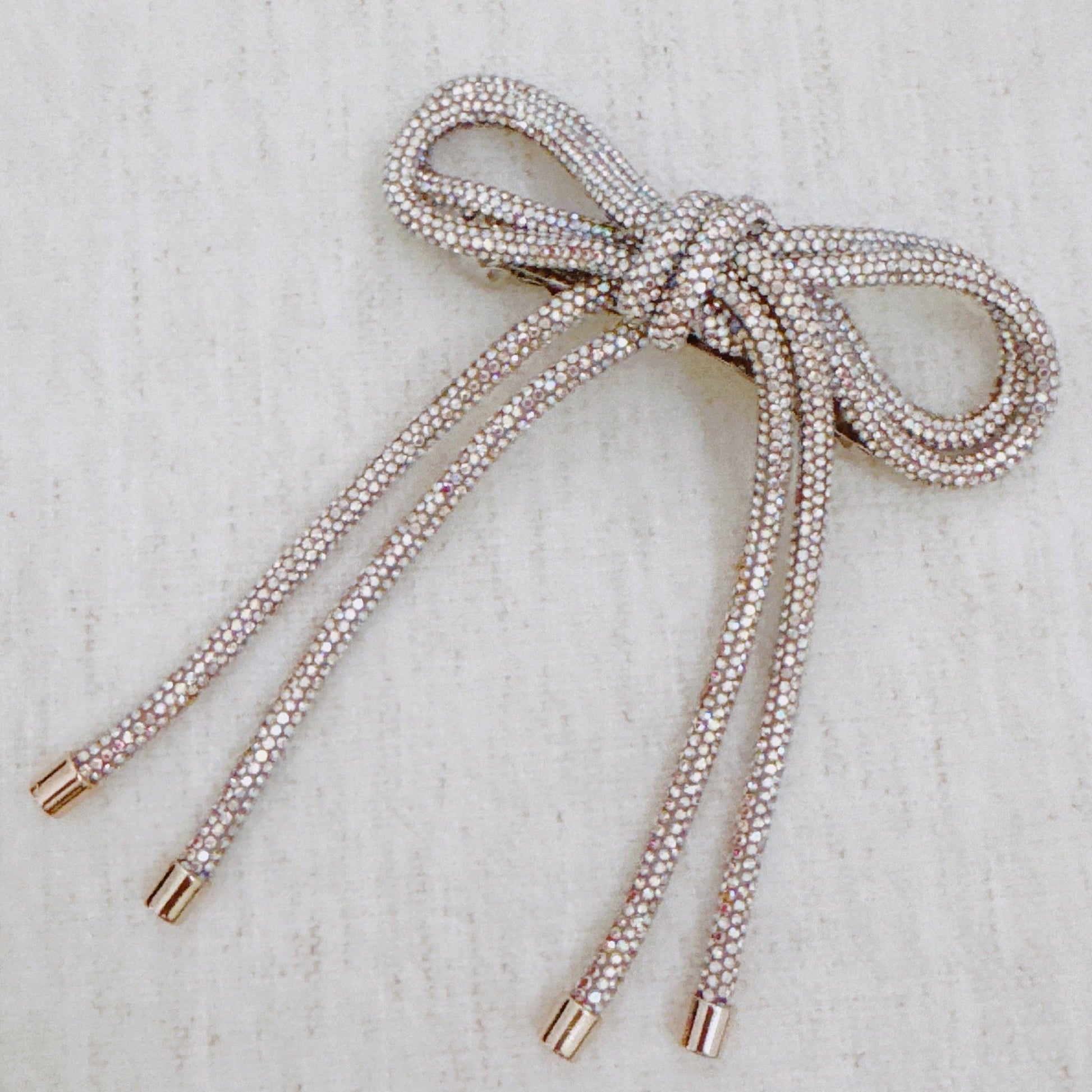 sparkly bow hairclip