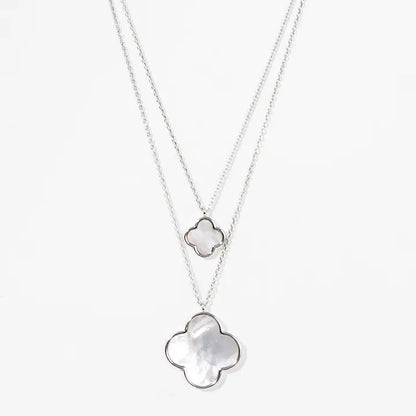 Double Quatrefoil Pendant Necklace