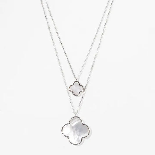 Double Quatrefoil Pendant Necklace