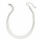 Silver double chain necklace on a white background