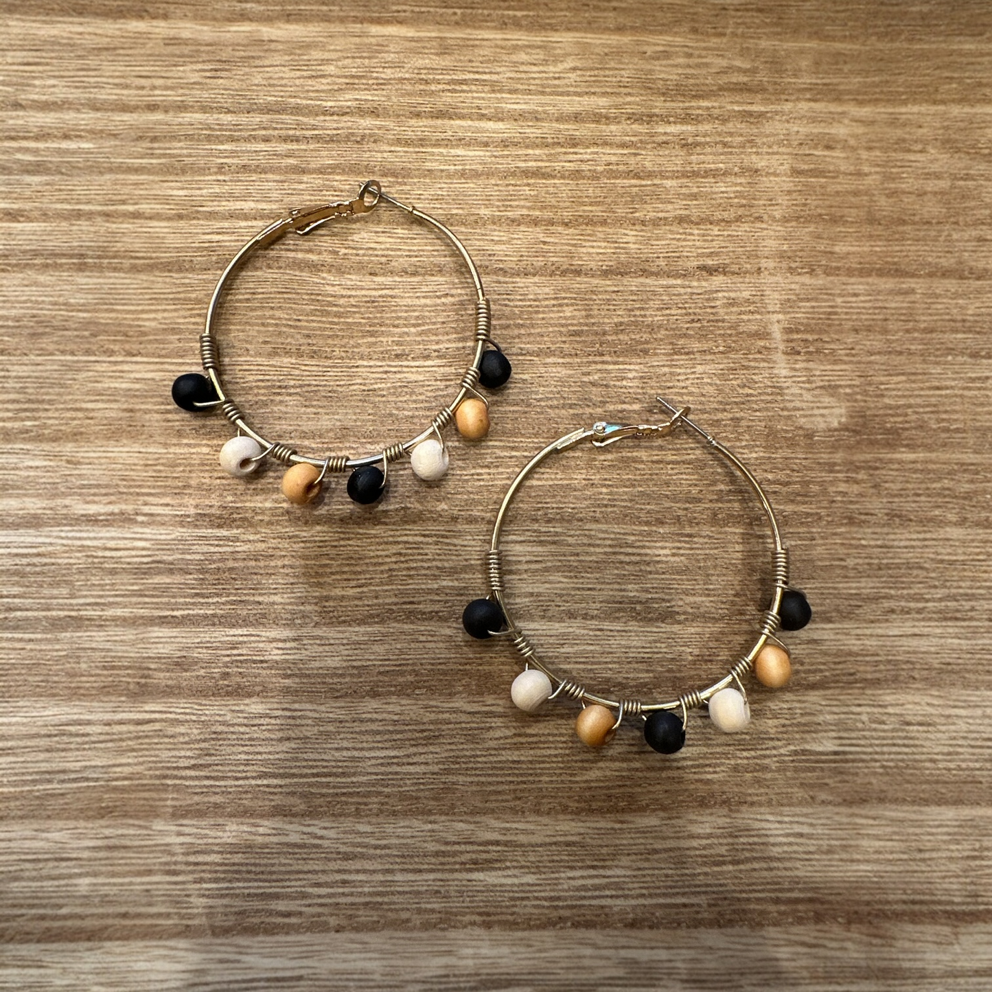 Natural Charm Hoop Earrings