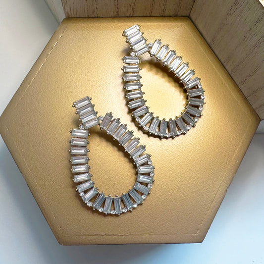 Baguette Statement Earrings