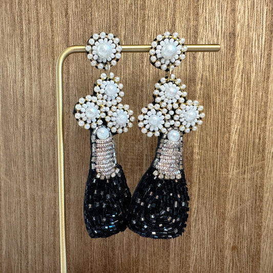 Champagne Beaded Earrings