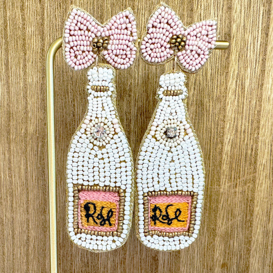 Rose Beaded Earrings