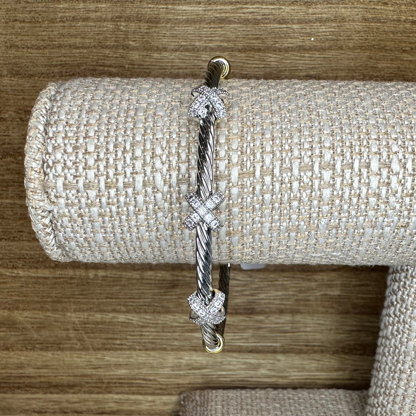 Rhinestone X Stackable Bracelet