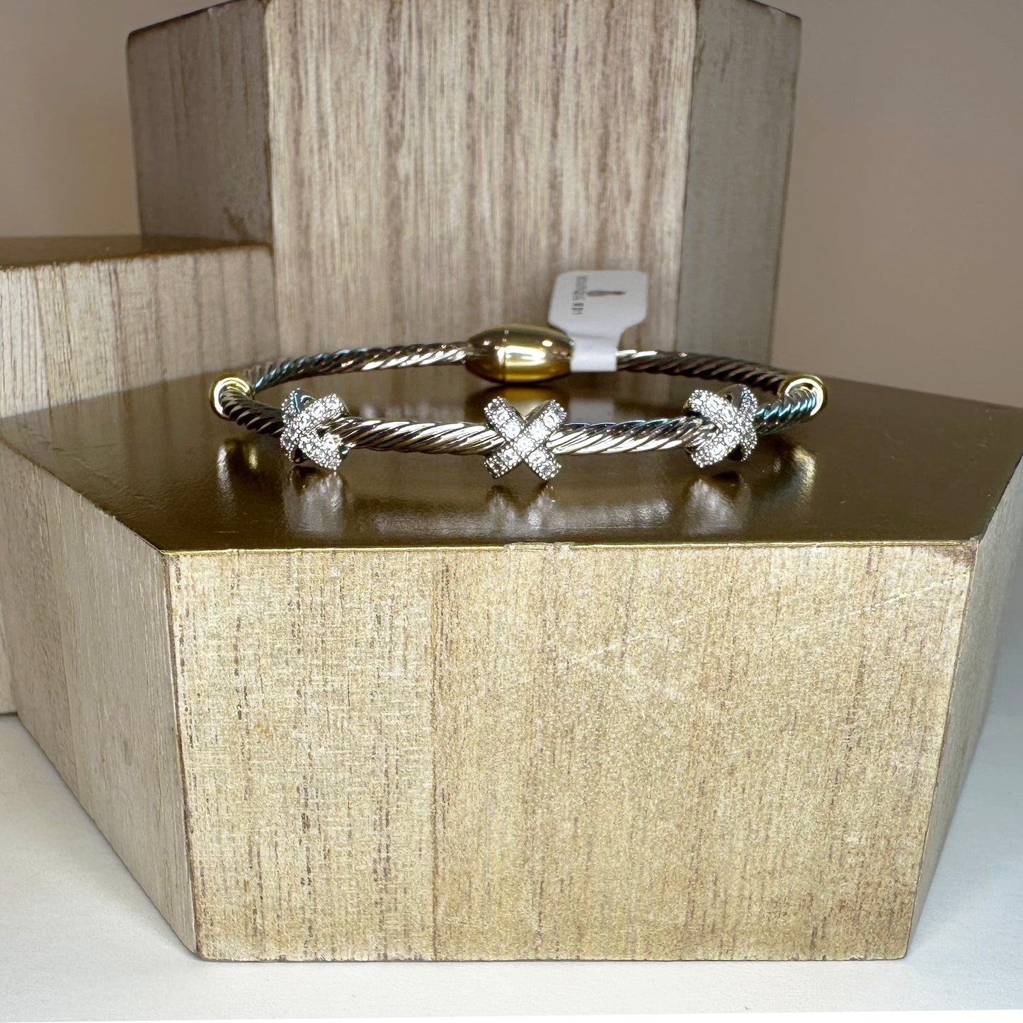 Rhinestone X Stackable Bracelet