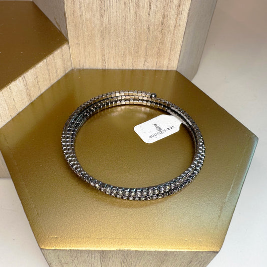 Dark Stone Wrap Bracelet