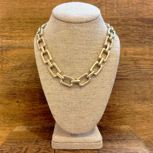Rectangle Chain Link Necklace