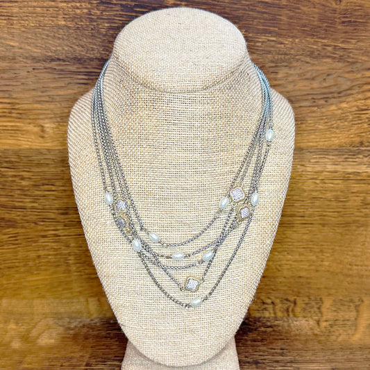 Pearl & Crystal Necklace