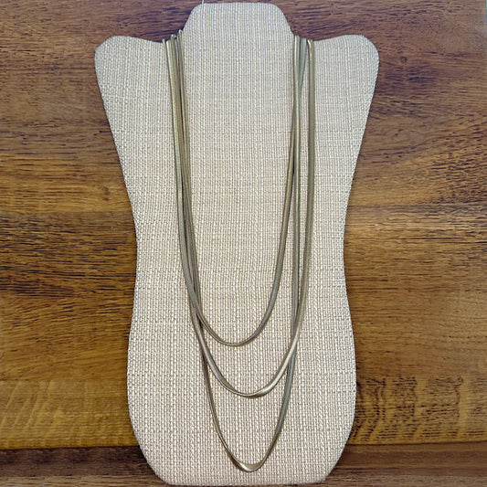 Triple Snake Chain Necklace