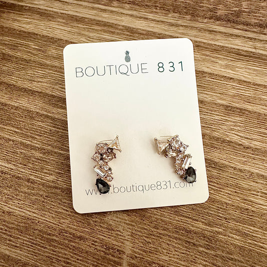 Glitzy Ear Crawler Earrings