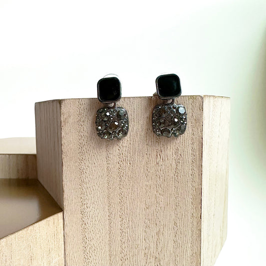 Black Stone Earrings
