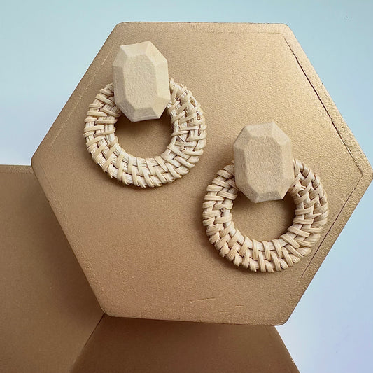 Woven & Wood Earrings
