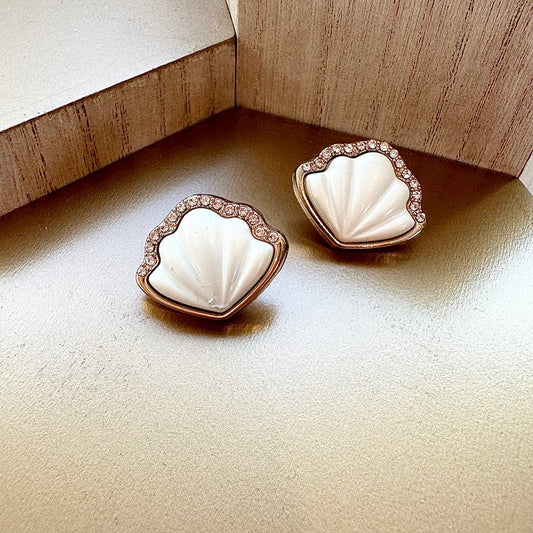 Glitzy Seashell Earrings