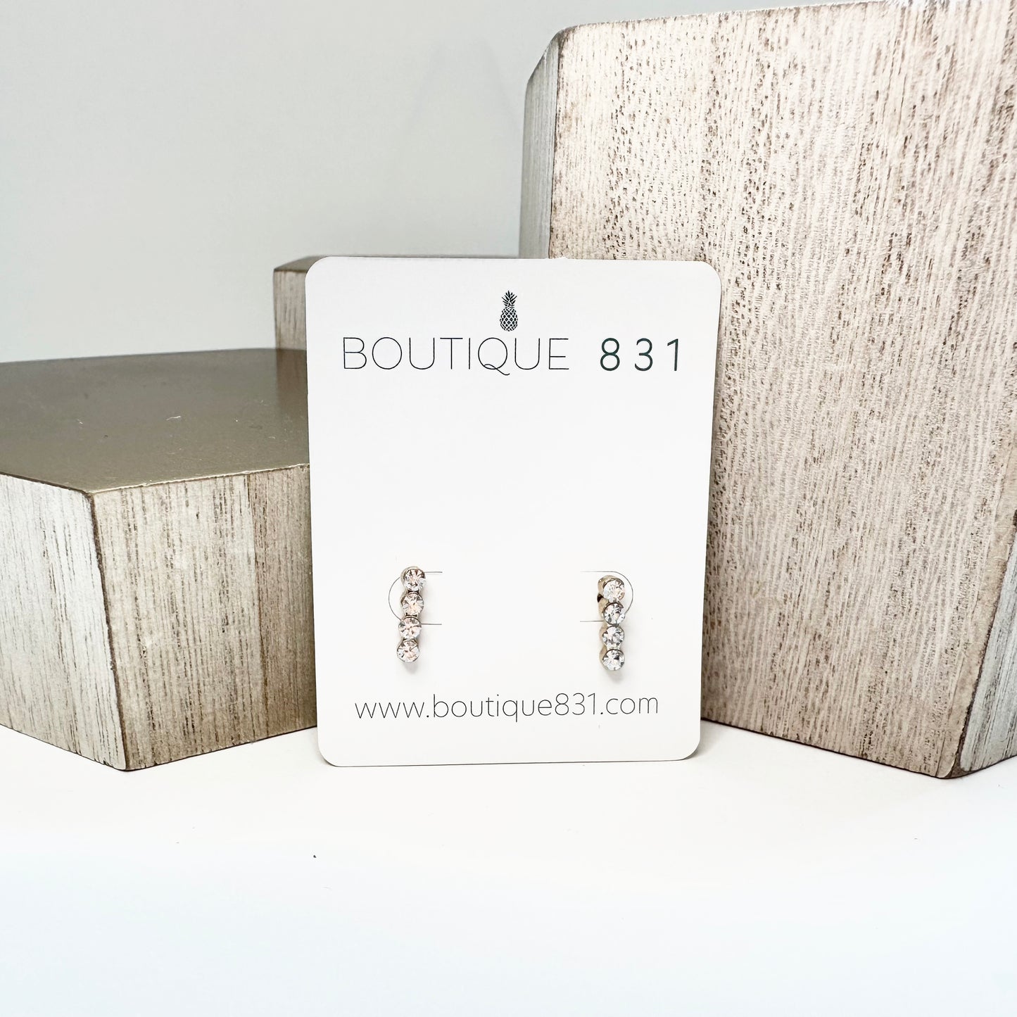 Pave Bar Earrings