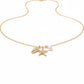 Necklace with starfish charm on a white background