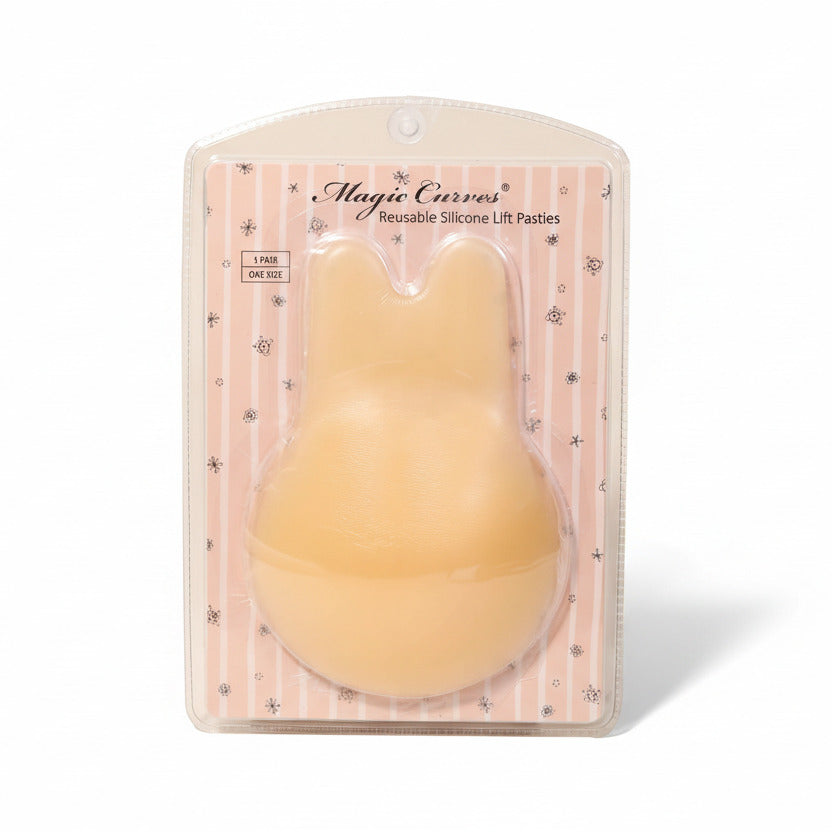 Reusable silicone lift pastes in packaging with 'Magic Curves' branding on a light background.