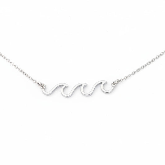 Necklace with wave design on a white background