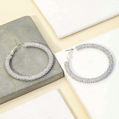Rhinestone Hoop Earrings