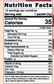 Nutrition facts label for a craftmix hot chocolate with serving size, calories, and nutritional content details.