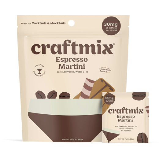 craftmix Espresso Martini mix packaging on a white background