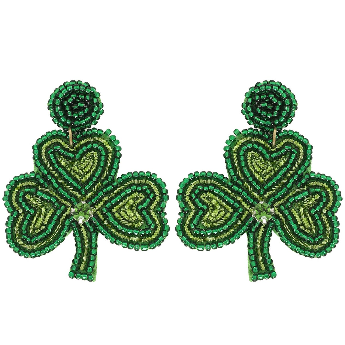Shamrock Beaded Earrings